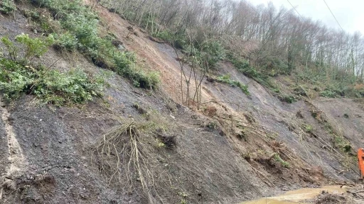 K&ouml;y yolunda tekrar heyelan meydana geldi
