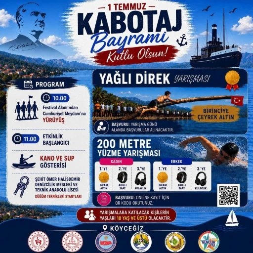 K&ouml;yceğiz&rsquo;de Denizcilik ve Kabotaj Bayramı &ccedil;eşitli etkinliklerle kutlanacak
