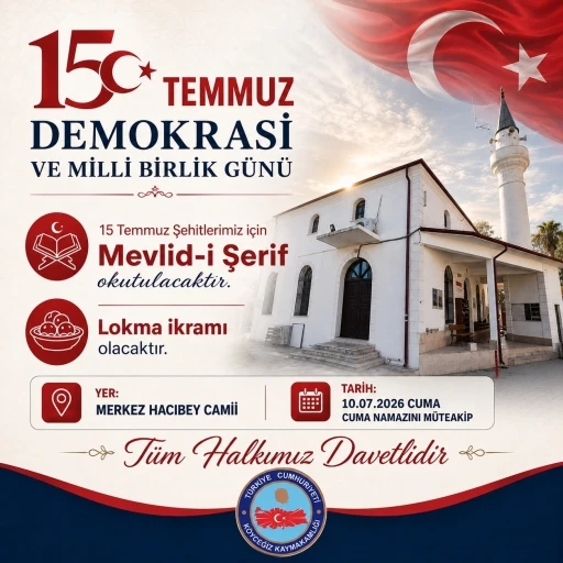 K&ouml;yceğiz&rsquo;de Mevlid-i Şerif programı ger&ccedil;ekleşecek
