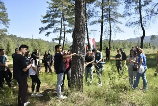 K&ouml;yceğiz&rsquo;de Y&uuml;ksekokul &ouml;ğrencileri sahada uygulama yaptı
