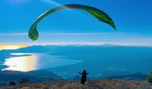 Köyceğiz Gölgören Dağı yamaç paraşütüne uygun bulundu
