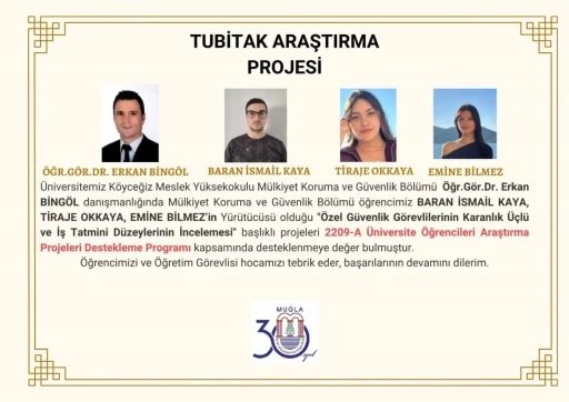 KÖYCEĞİZ'DE ÖĞRENCİ PROJESİNE TÜBİTAK DESTEĞİ