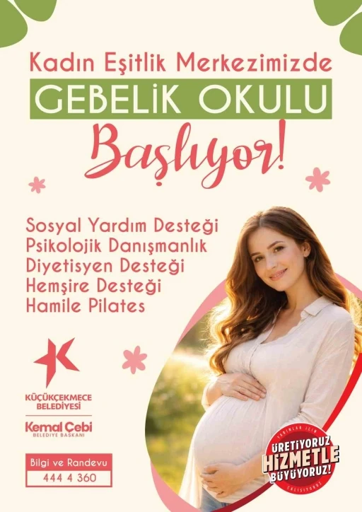 K&uuml;&ccedil;&uuml;k&ccedil;ekmece&rsquo;de anne adayları i&ccedil;in &lsquo;gebelik okulu&rsquo;
