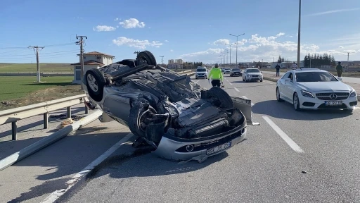 Kulu’da takla atan otomobilin sürücüsü ağır yaralandı
