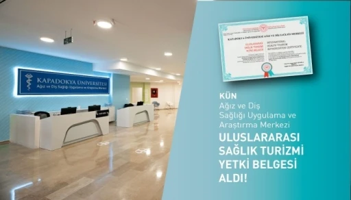 KÜN Uluslararası Sağlık Turizmi Yetki Belgesi aldı
