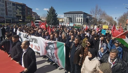 Kütahya’da binlerce kişi İsrail’i protesto etti
