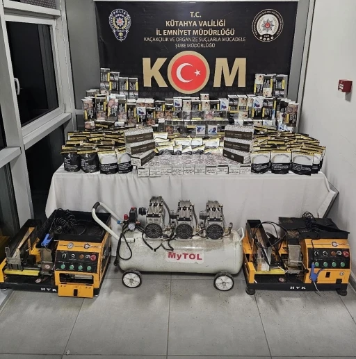 Kütahya’da kaçak sigara ve tütün operasyonu
