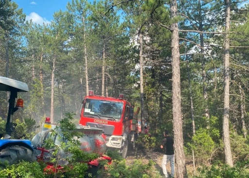 K&uuml;tahya&rsquo;da yıldırım orman yangınına neden oldu
