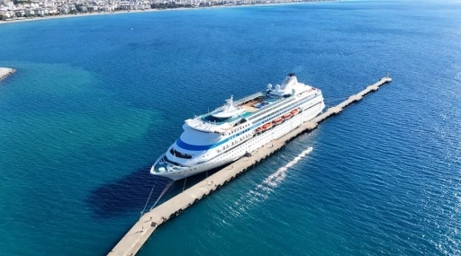 Lüks kruvaziyer 616 yolcu ve 435 mürettebatıyla Alanya’ya demirledi
