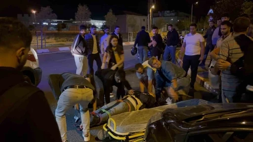 Lüleburgaz’da otomobil ile çarpışan motosikletin sürücüsü yaralandı
