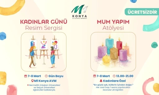 M1 Konya Alışveriş Merkezi 8 Mart&rsquo;a &ouml;zel etkinliklerle ziyaret&ccedil;ilerini ağırlıyor
