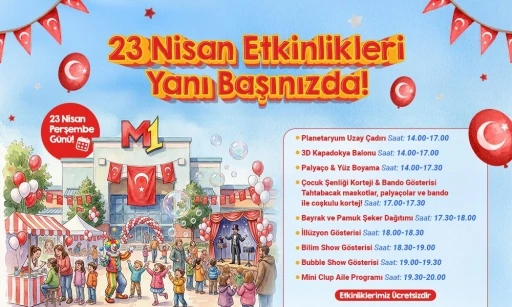 M1 Konya AVM&rsquo;den 23 Nisan&rsquo;da &ccedil;ocuklar i&ccedil;in &uuml;cretsiz etkinliler
