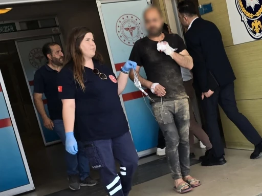 Makineye kaptırdığı parmağı koptu
