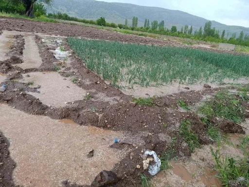 Malatya&rsquo;da dolu yağışı tarım arazilerini sular altında bıraktı
