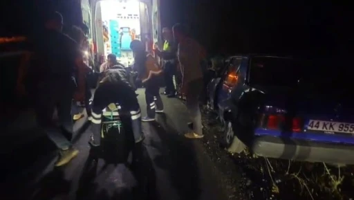 Malatya&rsquo;da lastiği patlayan otomobil ref&uuml;je &ccedil;arptı: 1 yaralı

