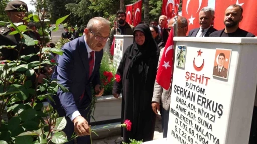 Malatya protokol&uuml;nden şehitlik ziyareti
