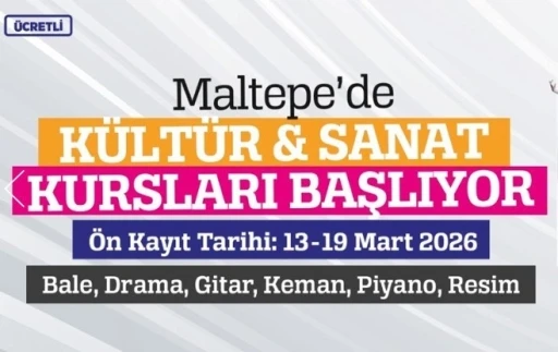 Maltepe Belediyesi k&uuml;lt&uuml;r sanat kursları başlıyor
