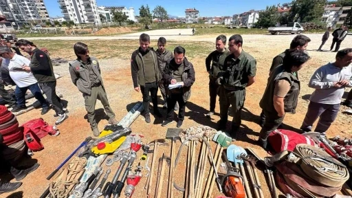 Manavgat’ta orman yangınıyla mücadele eğitimi verildi
