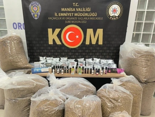 Manisa&rsquo;da 3 il&ccedil;ede ka&ccedil;ak t&uuml;t&uuml;n operasyonu

