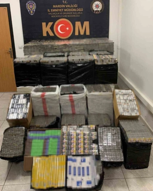 Mardin&rsquo;de  40 bin paket ka&ccedil;ak sigara ele ge&ccedil;irildi
