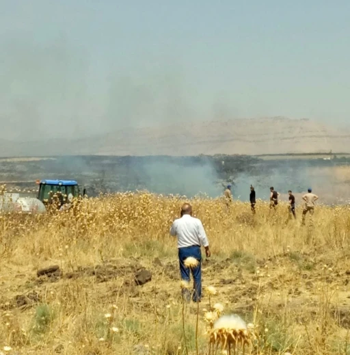 Mardin&rsquo;de anız yangınına havadan ve karadan m&uuml;dahale ediliyor
