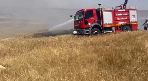 Mardin’de ekili arazide çıkan yangın söndürüldü
