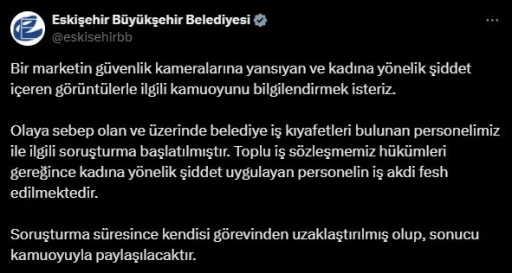 Markette 3 kişiyi darp eden belediye personeli görevinden uzaklaştırıldı
