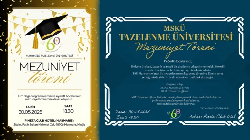Marmaris Tazelenme Üniversitesi'nden İlk Mezunlar