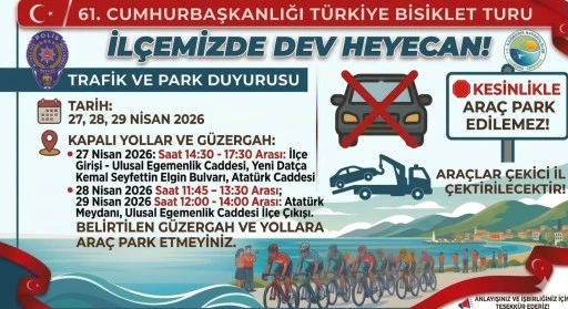 Marmaris&rsquo;te bisiklet turu &ouml;ncesi park yasağı uyarısı