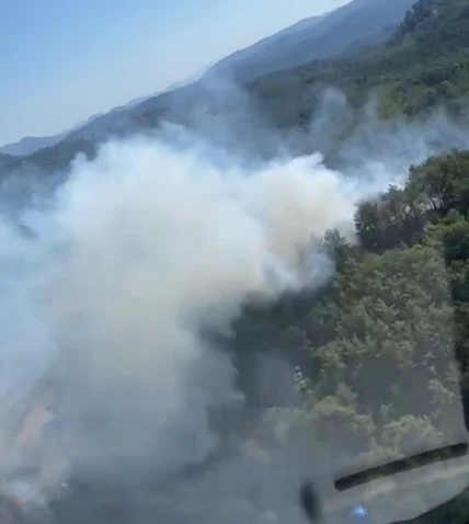 Marmaris’teki orman yangınına müdahale başladı
