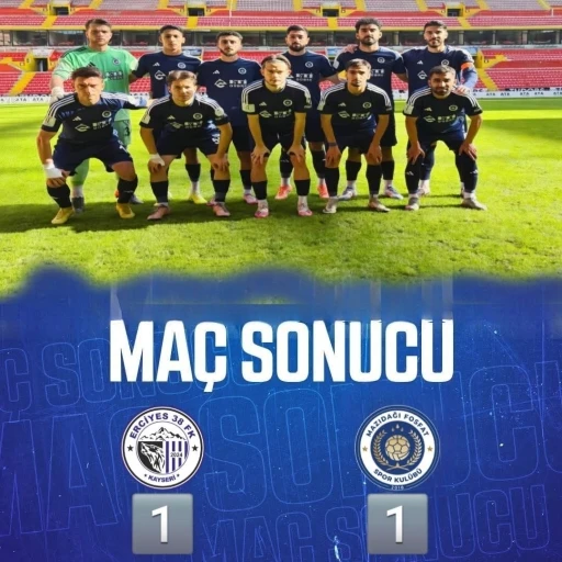 Mazıdağı Fosfatspor, Erciyes 38 FSK ile berabere kaldır
