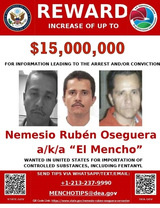 Meksika&rsquo;da Jalisco Yeni Nesil Karteli&rsquo;ne b&uuml;y&uuml;k darbe: Kartel lideri El Mencho &ouml;ld&uuml;r&uuml;ld&uuml;
