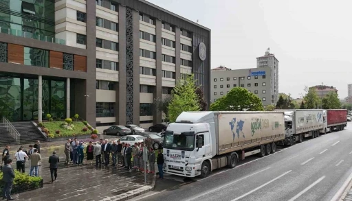 Melikgazi Belediyesi&rsquo;nin yardım tırları Gazze&rsquo;ye doğru yola &ccedil;ıktı
