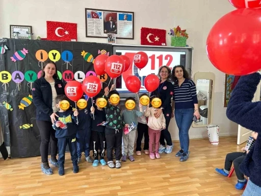 Menteşe’de minik öğrencilere 112 farkındalık eğitimi verildi
