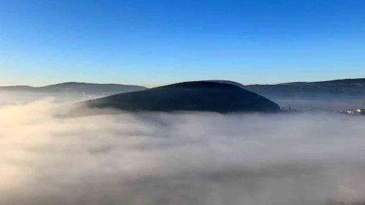 Menteşe&rsquo;de sis denizi g&ouml;rsel ş&ouml;len sundu
