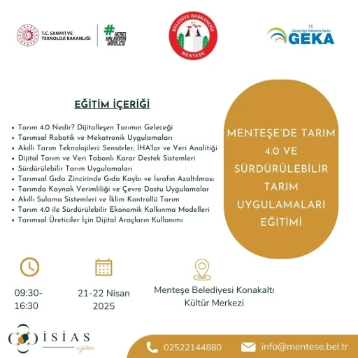 MENTEŞE'DE TARIM UYGULAMALARI EĞİTİMİ BAŞLIYOR