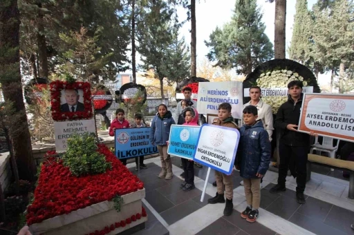 Merinos Onursal Başkanı Merhum Mehmet Erdemoğlu mezarı başında anıldı
