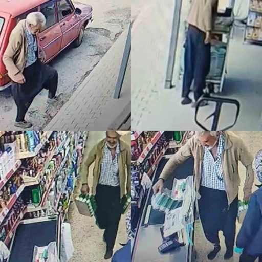 Mersin&rsquo;de i&ccedil;leri ısıtan g&ouml;r&uuml;nt&uuml;: &Ccedil;amurlu ayakkabısını &ccedil;ıkardı, &ccedil;orapla markette alışveriş yaptı
