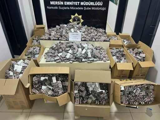 Mersin’de uyuşturucuyla mücadele: 280 bin adet hap ele geçirildi
