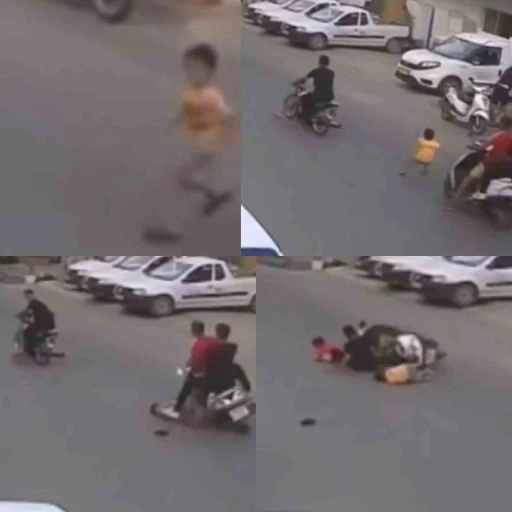 Mersin’de yola fırlayan çocuğa motosikletler çarptı
