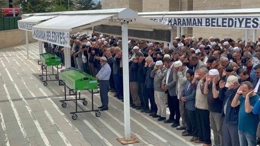 Mersin&rsquo;deki kazada &ouml;len anne ve kızı Karaman&rsquo;da son yolculuğuna uğurlandı
