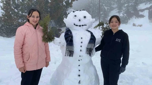 Mersin&rsquo;in y&uuml;ksek kesimlerinde kar sevinci
