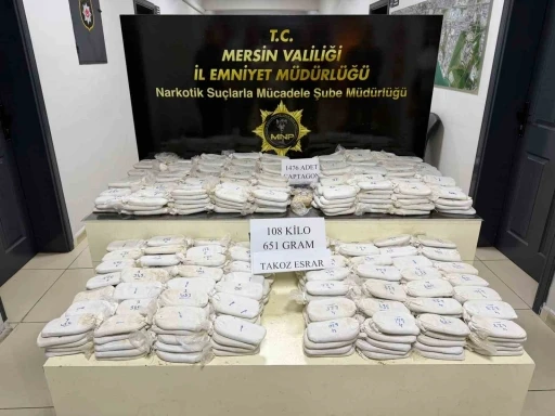 Mersin polisinden MİT destekli operasyon: 33 milyonluk uyuşturucu ele ge&ccedil;irildi
