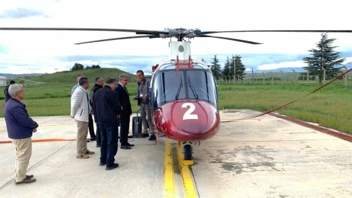 Merzifon&rsquo;a yangın s&ouml;nd&uuml;rme helikopteri konuşlandırıldı
