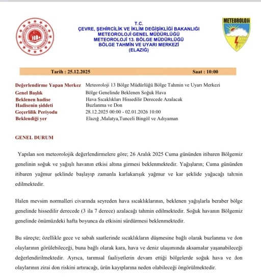 Meteorolojiden 5 il i&ccedil;in uyarı
