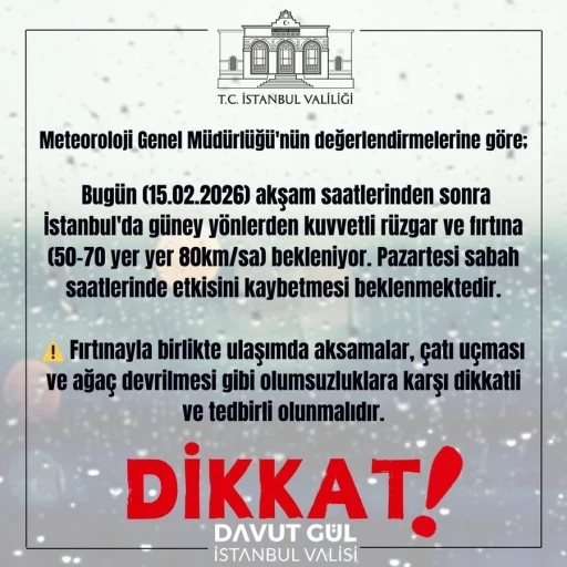 Meteorolojiden İstanbul i&ccedil;in fırtına uyarısı
