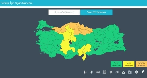 MGM&rsquo;den turuncu kodlu uyarı: "&Ccedil;ok kuvvetli ve şiddetli yağış bekleniyor"
