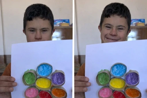 Minik eller Diyadin&rsquo;de renkli &ccedil;i&ccedil;ekler a&ccedil;tırdı
