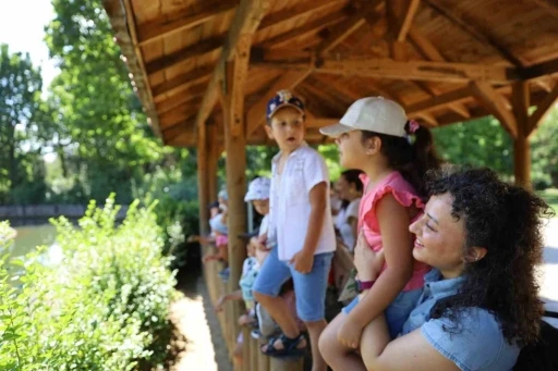 Minik kaşifler hayvanat bah&ccedil;esinde
