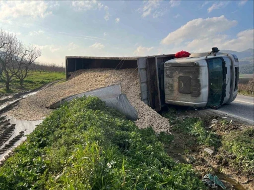 Mısır ko&ccedil;anı y&uuml;kl&uuml; &ccedil;ekici devrildi: 1 yaralı
